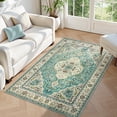 thumbnail image 4 of Lahome Decor 3x5 Area Rug Boho Tribal Rugs for Living Room Machine Washable Bedroom Rug, Turkish Aesthetic Soft Non-Slip Non-Shedding Faux Wool Throw Rug for Camper Entryway Office Carpet, 4 of 9