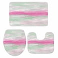 thumbnail image 2 of Abstract Sunset Bathroom Rugs Set Pink Green White Gradient Modern Oil Painting Non Slip Absorbent Soft Bath Mats 3 Piece Set with Bathroom Rug, U-Shaped Floor Mat, Toilet Seat Cover Large Size, 2 of 9