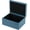 Blue, variant on Faux Leather Decorative Box, Large Wooden Structure Box Accessory Organizer Organizer with Hinged Lid, Storage Container for or Office (Black)