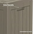 thumbnail image 3 of Patio Casual 28 Gallon Lockable Resin Deck Box, Waterproof & Outdoor Storage Box for Outdoor Cushion Storage and Outdoor Delivery Storage, Stylish Outdoor Bench,Light coffee, 3 of 10