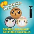 thumbnail image 2 of Gaga Ball Pelotas de juegos de 8,5 pulgadas con bomba de aire (paquete de 3 animales) - Pelotas de goma duraderas Tamaño oficial para Dodgeball y Balonmano - Ideal para el recreo escolar y juegos al a, 2 of 5