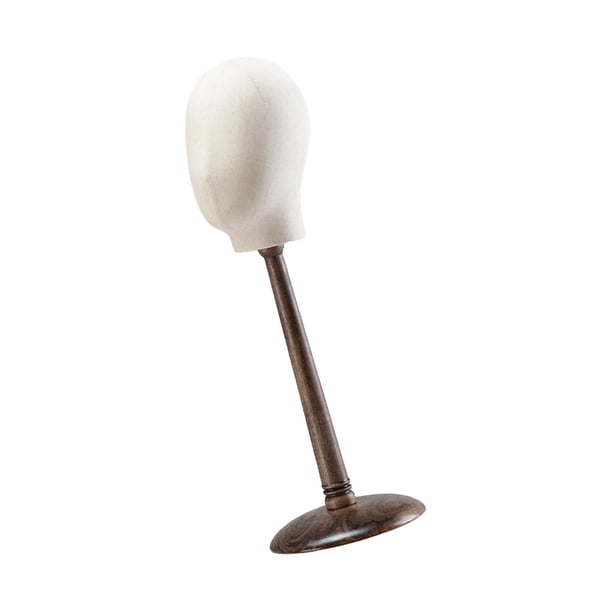 Cabeza de maniquí de tela con pasadores insertables, fácil de usar, soporte de exhibición resistente, moda Marrón y largo