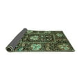 thumbnail image 2 of Ahgly Company Indoor Square Abstract Turquoise Blue Modern Area Rugs, 6' Square, 2 of 4