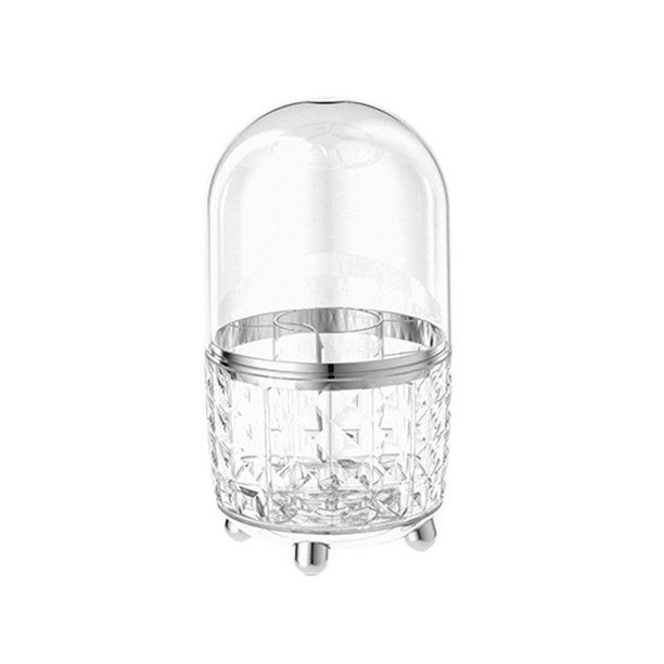 Soporte para brochas de maquillaje, organizador de maquillaje giratorio de 360° para tocador de baño