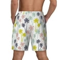 thumbnail image 4 of Haiem Hawaiian Coconut Tree Mens Swim Trunks with Compression Liner 2 in 1 Swimming Shorts Stretch Swimwear Quick Dry,Board Shorts-3X-Large, 4 of 9