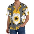 thumbnail image 1 of Fotbe Bee Kind Camisa Estampada de Manga Corta para Hombre, Casual de Verano, Estilo Playero, Sin Arrugas-XX-Large, 1 of 5