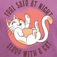 thumbnail image 3 of CafePress - Sleep With A Cat T Shirt - Women's V-Neck Dark T-Shirt, 3 of 4