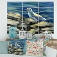 thumbnail image 2 of Designart ' Portrait of Seagull Birds By The Sea ' Nautical & Coastal Canvas Wall Art Print, 2 of 3