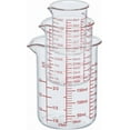 thumbnail image 3 of Juego de Vasos Medidores de Vidrio Borosilicato Alto, Transparente, 3 of 4