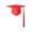 Red, variant on Unisex Graduation Hat with 2025 Tassel - Polyester Grad Cap for Adult Graduation Ceremonies, School Events, and Photo Props