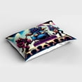 thumbnail image 2 of Ambesonne Rocker Animals Pillow Sham, Gorilla Cat Bear Fun, 26" X 20", Fuchsia Blue Peach, 2 of 2