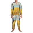 thumbnail image 3 of Sikiie Funny Countryside Donkey Mens Pajama Set, Soft Warm Long Sleeve Sleepwear, Cozy Button-Down Pjs for Men-Medium, 3 of 7