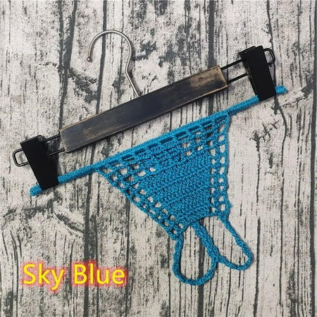 

Women Hand Crochet Thong G-string Panties Lingerie Underwear Crotchles T-back