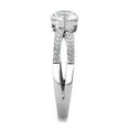 thumbnail image 3 of High polished (no plating) Stainless Steel Ring with AAA Grade CZ in Clear for Women Style DA002, 3 of 3