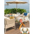 thumbnail image 4 of Easter Bunny Eggs Outdoor Tablecloth - 60x102 Inch Rectangle Dining Table Cover, Spring Tulip Daisy Flowers Leaves Pastoral Waterproof Outdoor Table Cloth with Umbrella Hole & Zipper for Picnic/Patio, 4 of 7