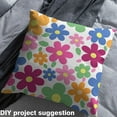 thumbnail image 2 of Manfei Rainbow Floral Sewing & Crafting Fabric (3 Yards) for Kids Girls, Colorful Blossoms Home Decor Fabric by the Yard, Spring Garden Flower DIY Fabric, 2 of 6