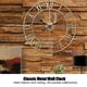 thumbnail image 3 of Reloj de pared grande de metal clásico, redondo, de hierro, con números romanos, para decoración del hogar (dorado, 60 cm de diámetro), 3 of 12