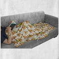 thumbnail image 5 of Woodsy Soft Flannel Fleece Throw Blanket, Front Portrait of Fox with Leaves Branches and Mushrooms, Cozy Plush for Indoor and Outdoor Use, 50" x 70", Marigold Apple Green, by Ambesonne, 5 of 5