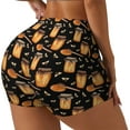 thumbnail image 2 of Kdxio Bee and Honey Print Workout Shorts for Women Seamless Soft Smooth Gym Yoga Scrunch Active Shorts, 2 of 9