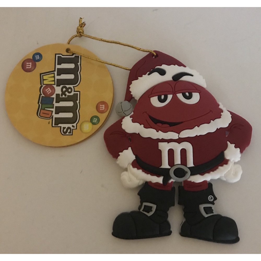 M&M's World Christmas Ornament Red Santa New with Tag