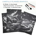 thumbnail image 2 of LAPTOM MAX 8-Pack Glow in the Dark Scratch Art Paper Set for Adults, World DIY Scratch Off Kit with 6 Tools, 11.2 x 8.2 in, 2 of 6