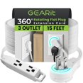 thumbnail image 1 of Enchufe plano giratorio Power Strip GearIt 360, 3 enchufes, 4,5 m, 1 of 8