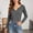 #0417-Dark Gray, variant on Womens Long Sleeve U Neck Solid Knit T Shirt with Lettuce Hem Scalloped Trim Casual Soft Breathable Stretchy for Winter
