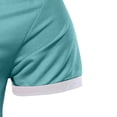 thumbnail image 5 of Mens Polos Shirts Short Sleeve , Button Up Golf Polos Shirt Contrast Color Tshirts Regular Fit Tennis T-Shirts Breathable Summer Casual Tee Tops Turn-Down Collar Pullover, 5 of 7