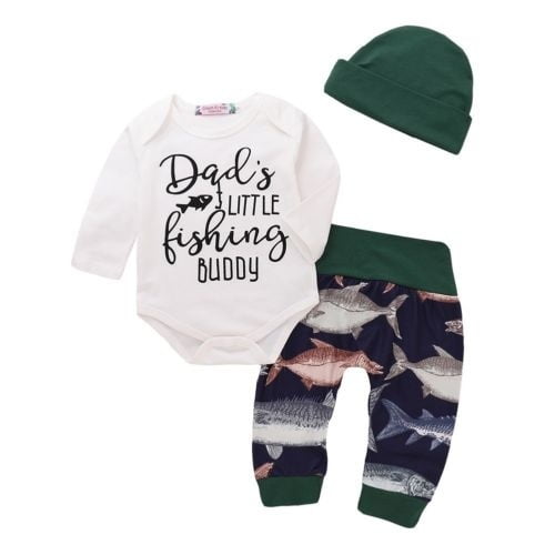 Goowrom Newborn Kid Baby Girl Boy Fish Clothes T Shirt Tops Shirts Long Pants Outfit Other