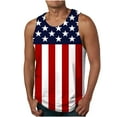 thumbnail image 2 of WAENQINLA Men's 250th Anniversary USA Flag Tank Top Casual Round Neck Patriotic Sleeveless Shirt Lightweight Red White and Blue 4th of July Graphic Tees M-6XL, 2 of 5