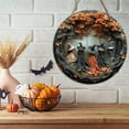 thumbnail image 6 of 2025 Halloween Hanging Door Wooden Wall Decor Sign, Creative Round Door Sign Made of Wood, 2D Witch Pattern Wooden Hanging Signs, Unique Design with Five Witches for Front Decorations（1PCS 7.9Inch), 6 of 7