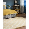 thumbnail image 5 of Unique Loom Rabat Shag Collection Area Rug - Marble (5' 1" x 8' Rectangle Yellow/Ivory), 5 of 7