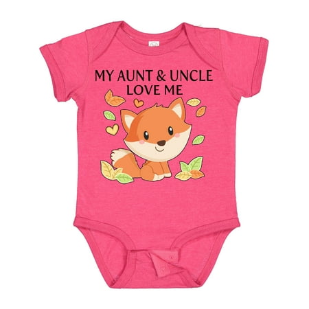 

Inktastic My Aunt and Uncle Love Me- Little Fox Gift Baby Boy or Baby Girl Bodysuit