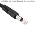 thumbnail image 2 of Unique Bargains 12V DC Power Splitter Cable 1 Male to 2 Female Connectors 32cm 24AWG 2.1mmx5.5mm, 2 of 6
