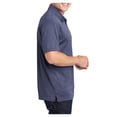 thumbnail image 3 of Yellow Rooster Men's Heather Contender Polyester Polo True Navy Heather XS, 3 of 8