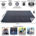 thumbnail image 2 of BRAWNTIDE Manta impermeable grande para exteriores, ideal para playa, estadio, camping, forro polar extra grueso, cálida, resistente al viento, a prueba de arena, ideal para tomar el sol, yoga, parque, 2 of 5