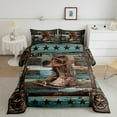 thumbnail image 2 of Manfei Texas Stars Bedding Sets King with Comforter, Western Cowboy Boot Comforter Sets King Size, Rustic Farmhouse Reversible Down Comforter, Ultra Soft Room Decor, 3 Pieces, 2 of 8