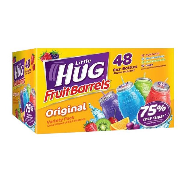 Product of Little Hugs Fruit Barrels Variety Pack, 48 ct./8 oz