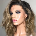 thumbnail image 3 of Women Fiber High Curly Wavy Hair Gold Short Temperature Wig Brazilian Parting Wig, 3 of 6