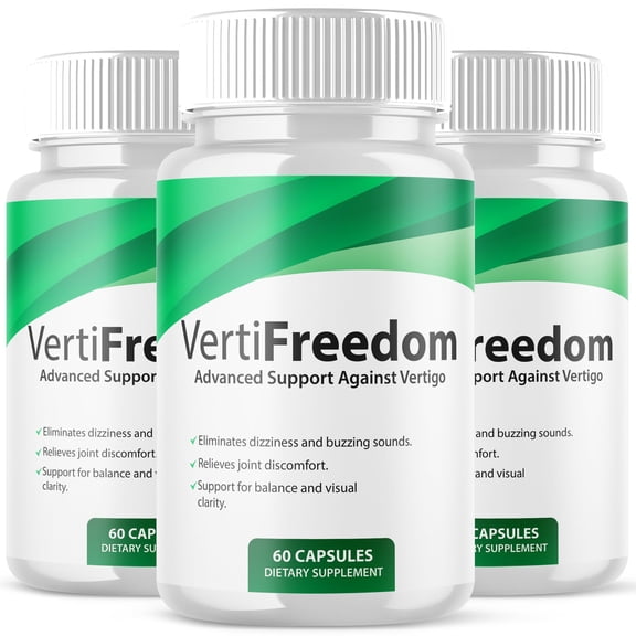 VertiFreedom Pills Advanced Formula Vitamin Supplement Support Against Vertigo Verti Freedom 180 Capsules