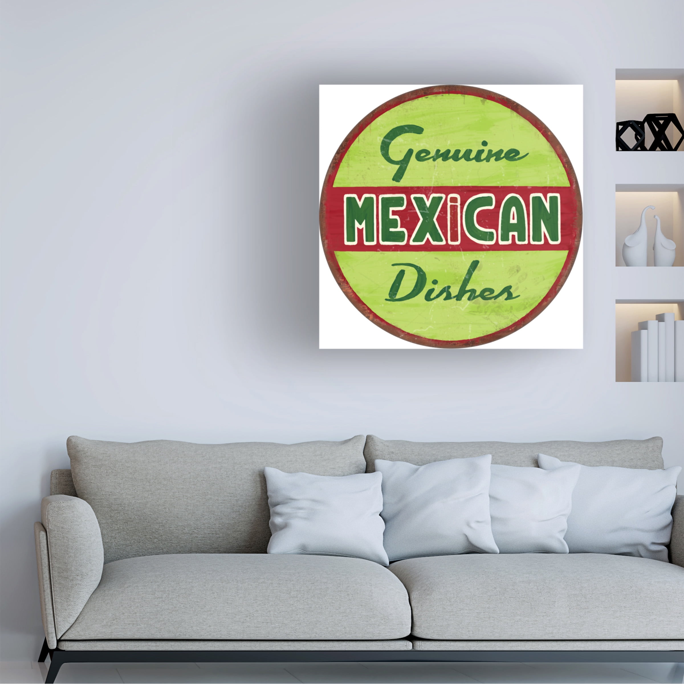 RetroPlanet 'Mexican 14 Circle Lime' Canvas Art