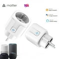 thumbnail image 1 of 16A Smart Plug with Matter Protocol Chip, Control High Power Appliances, Indicator Light, Childlike Protection, Restart Status, 1 of 8
