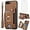 Brown, variant on Phone Case for iPhone 7plus 8plus 7/8 Plus Wallet Cover with Screen Protector and Wrist Strap Lanyard RFID Card Holder Ring Stand Cell Accessories i Phone7s 7s + 7+ 8s 8+ Phones8 7p 8p Women Men Black