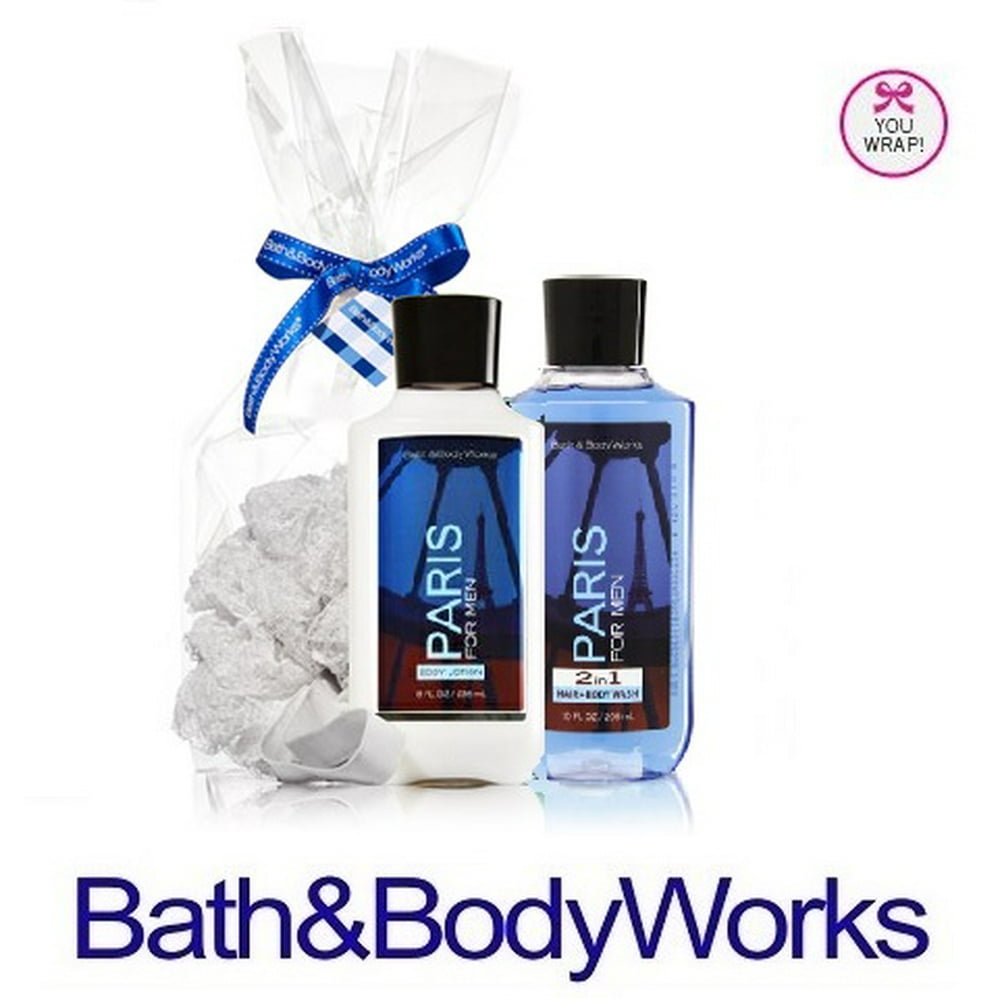 Bath & Body Works Just for Him Gift Set PARIS FOR MEN Body Lotion & 2