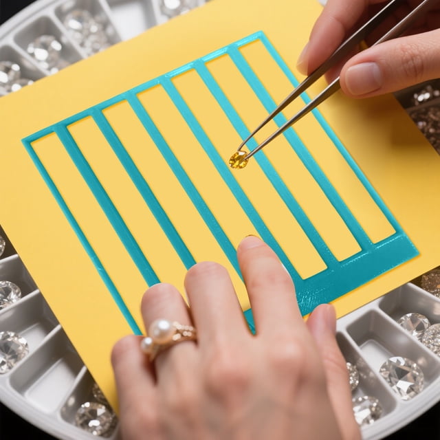 KER 3D Printed Painting Ruler Grid Tool Art Ruler Measuring Tool For Art Creation Precise Dot Drilling Craft Projects With Square And Multiple Rectangle Grids