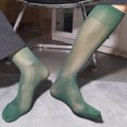 thumbnail image 3 of JUUNthy Mens Dress Socks, Thin Breathable Comfortable Stretch Regular Fit Everday Casual Crew Socks Burgundy Size Free Size, 3 of 8