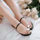thumbnail image 1 of Sandalias planas antideslizantes para la playa con diamantes de imitación para vacaciones de ocio para mujer Wmkox8yii  ytu2429, 1 of 5
