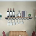 thumbnail image 2 of Miumaeov Wine Rack with Glass Holder Industrial Floating ​Shelf Bar, 2 of 16