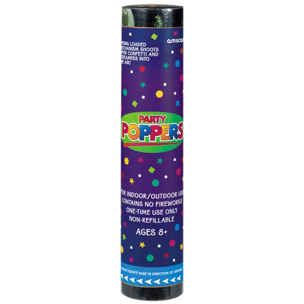 Party Poppers 8" Confetti (Each) Party Supplies