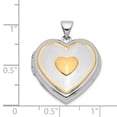 thumbnail image 5 of Sterling Silver Rhodium & w/ Key Charm Pendant Inside 21mm Heart Locket Charm Pendant, 5 of 5